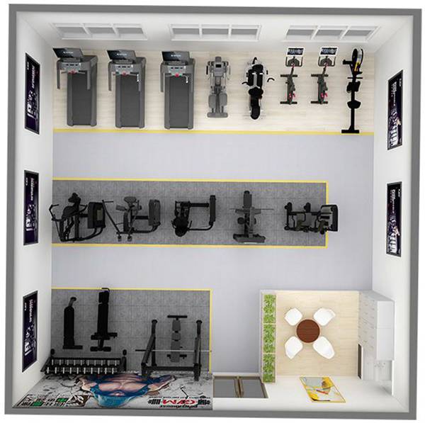 100平方健身房配置方案-广西米兰·(milan)中国健身器材有限公司 100平方健身房配置方案-广西米兰·(milan)中国健身器材有限公司